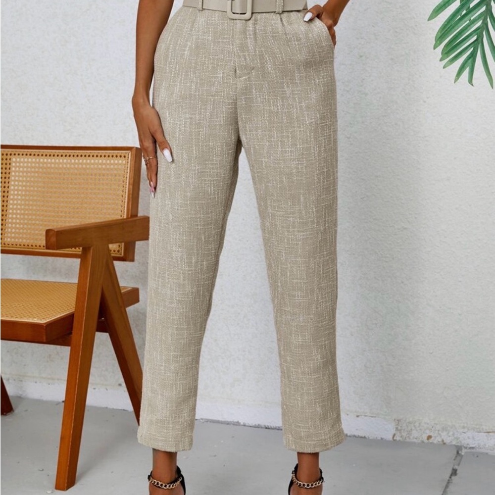 Elegant Beige Women's Pants